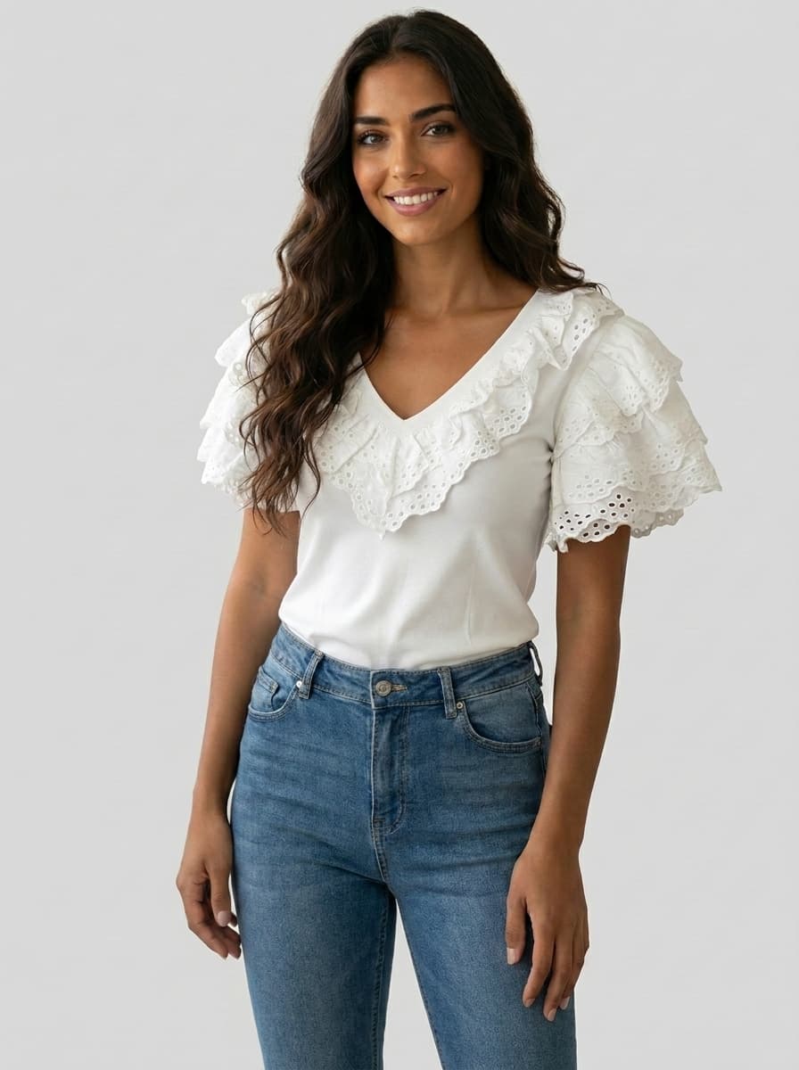 Blusa Broderie Blanca