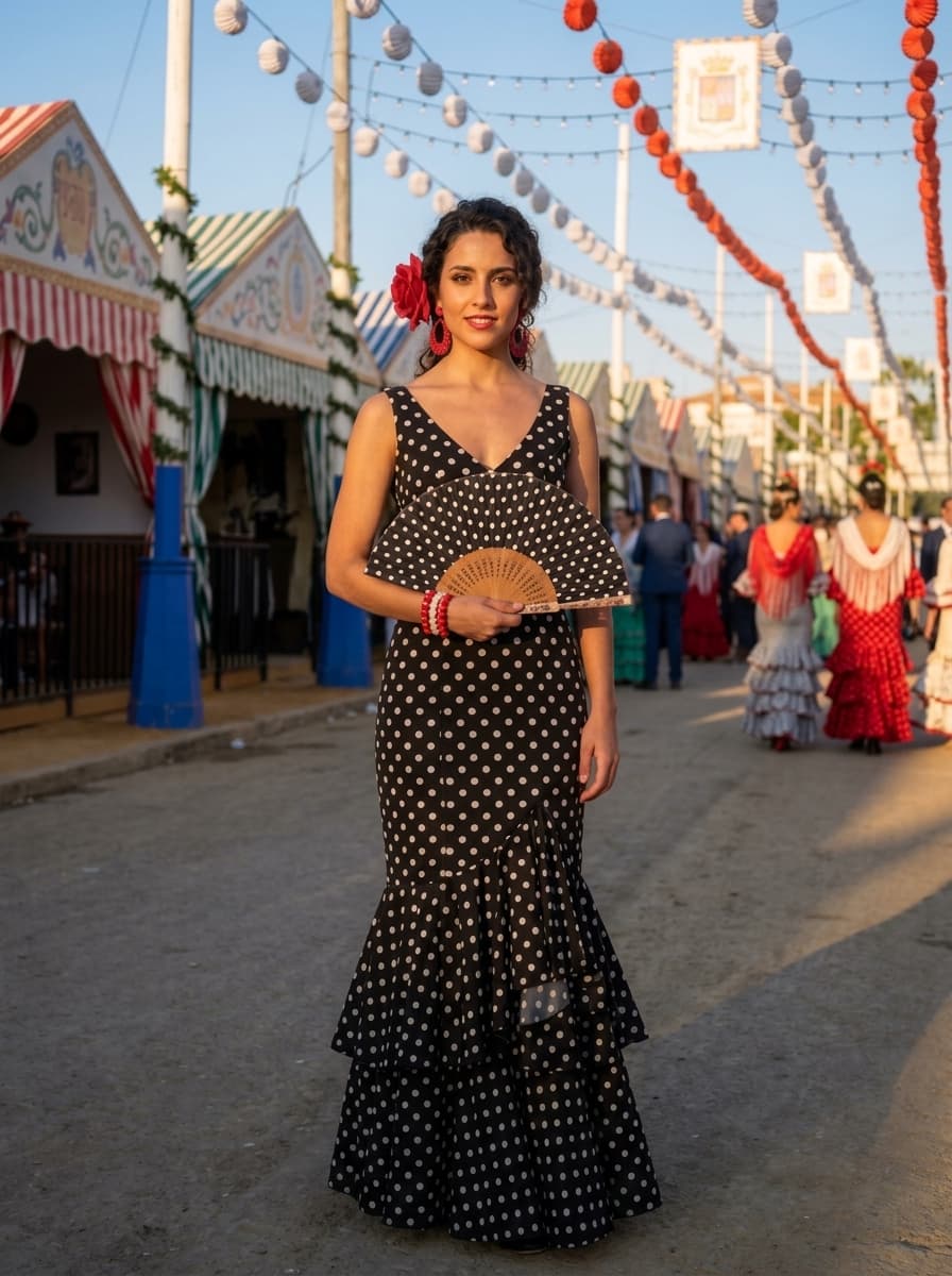 Vestido de Flamenca Lunares