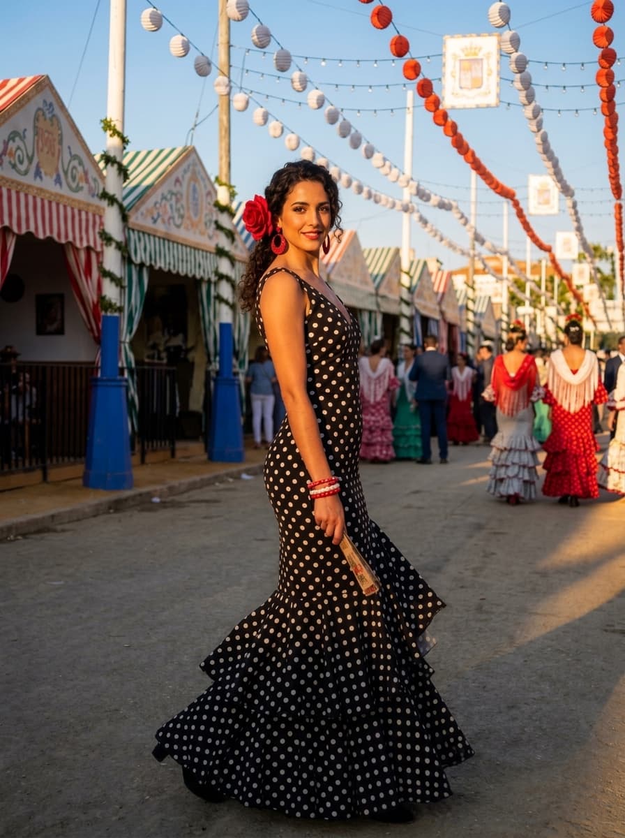 Vestido de Flamenca Lunares